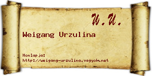Weigang Urzulina névjegykártya